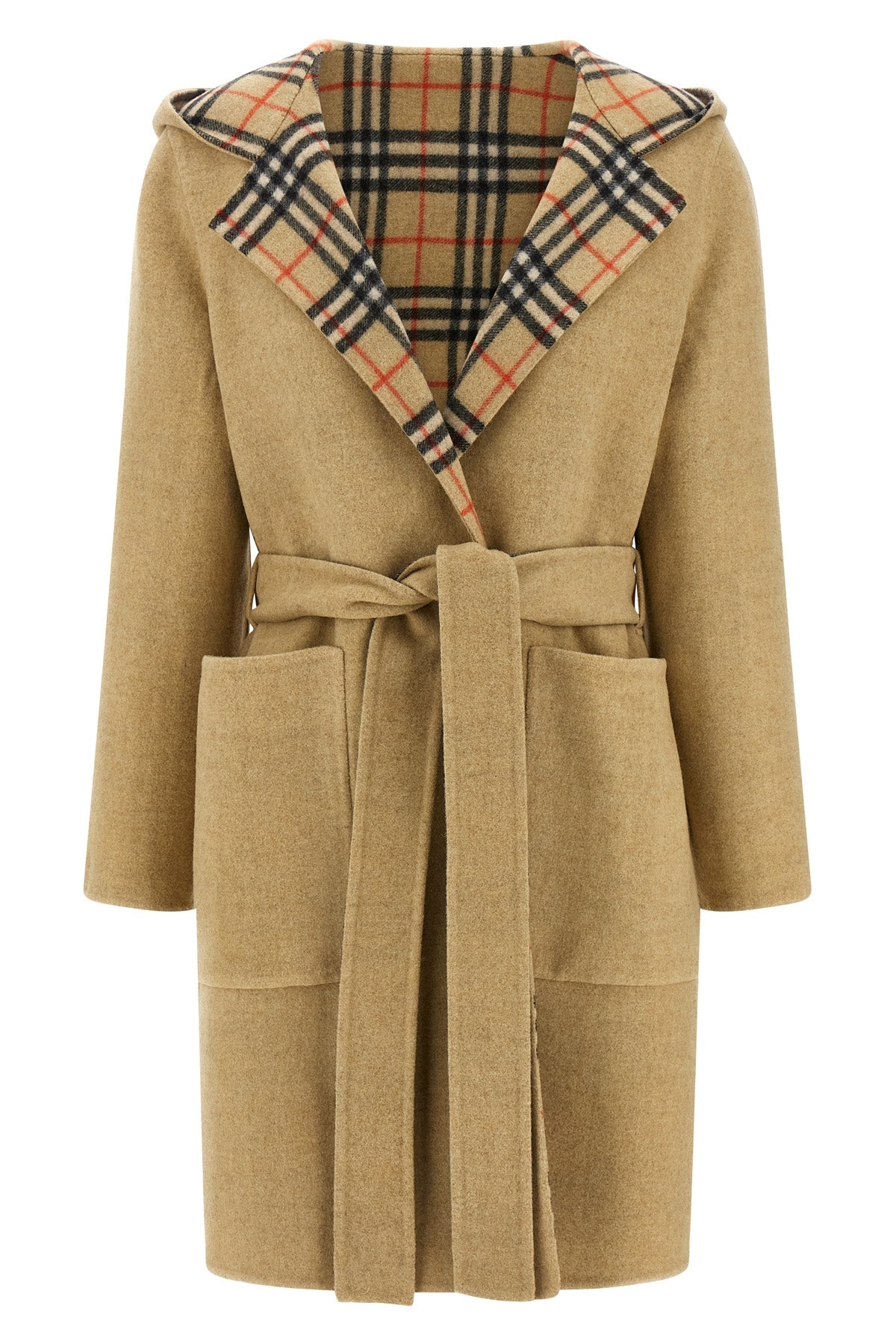 reversible hampshire solid colour boiled wool coat