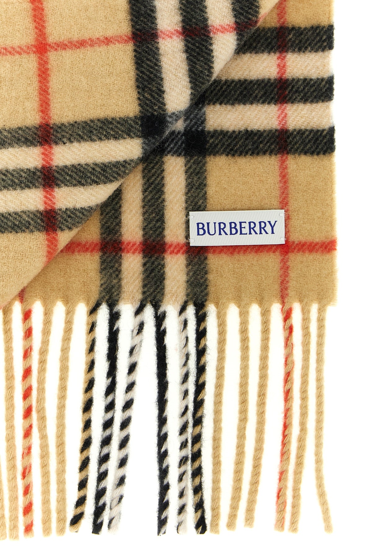 all over check print cashmere scarf