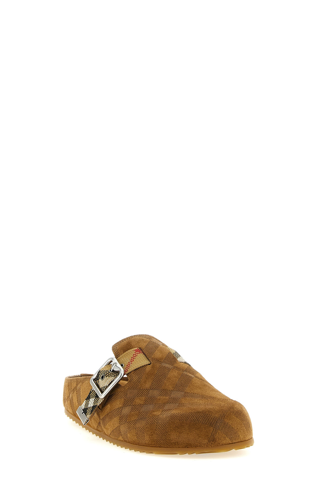 BURBERRY 36 the burberry urchin sabot redefines the concept of slip-on footwear through meti