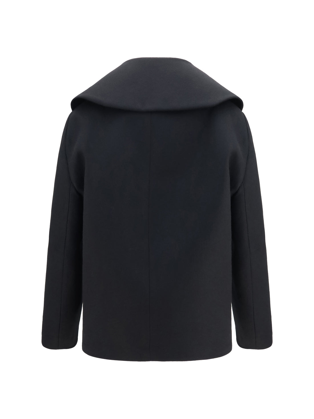 BALENCIAGA 36 structured high-neck peacoat