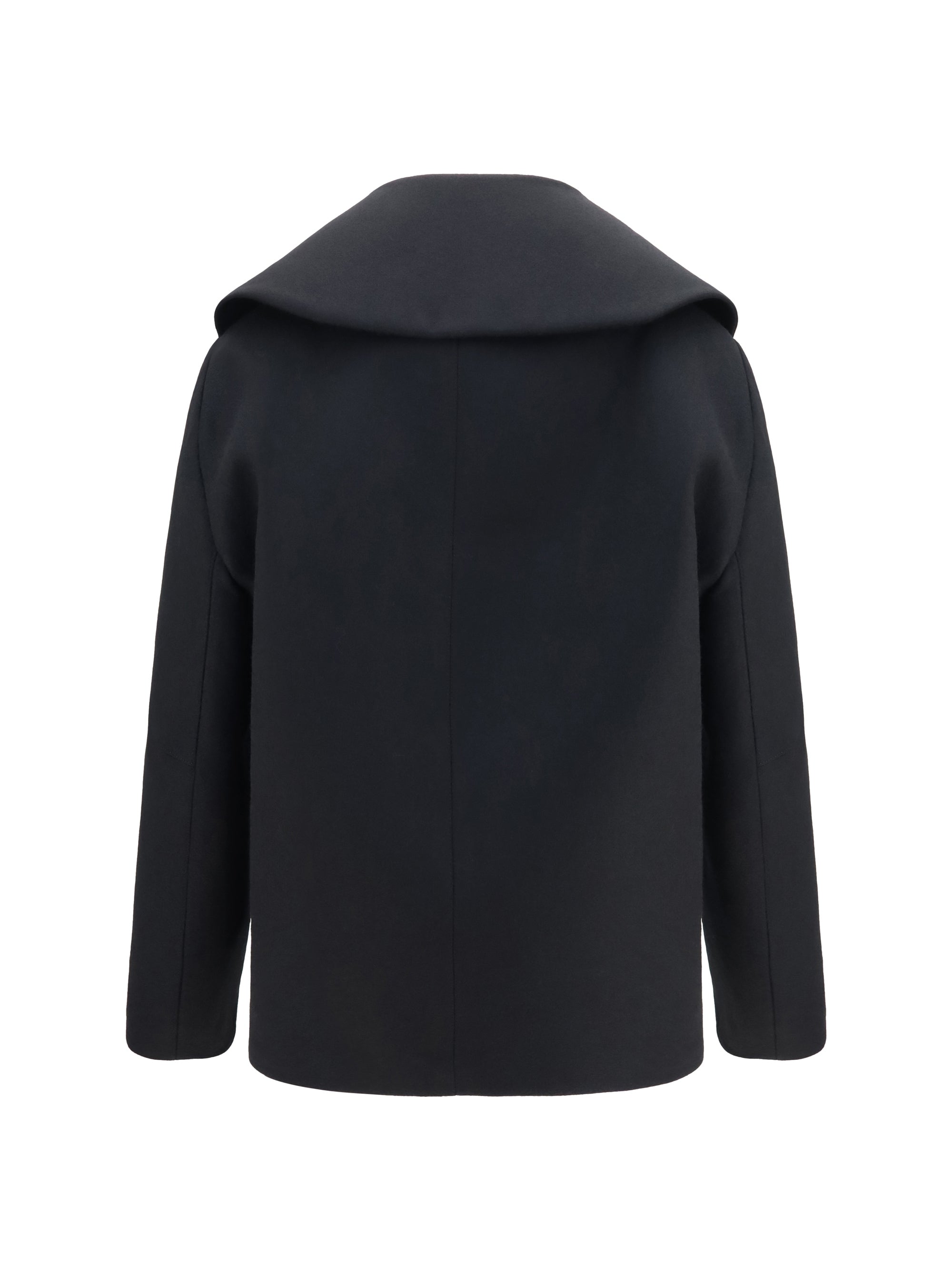 structured high-neck peacoat