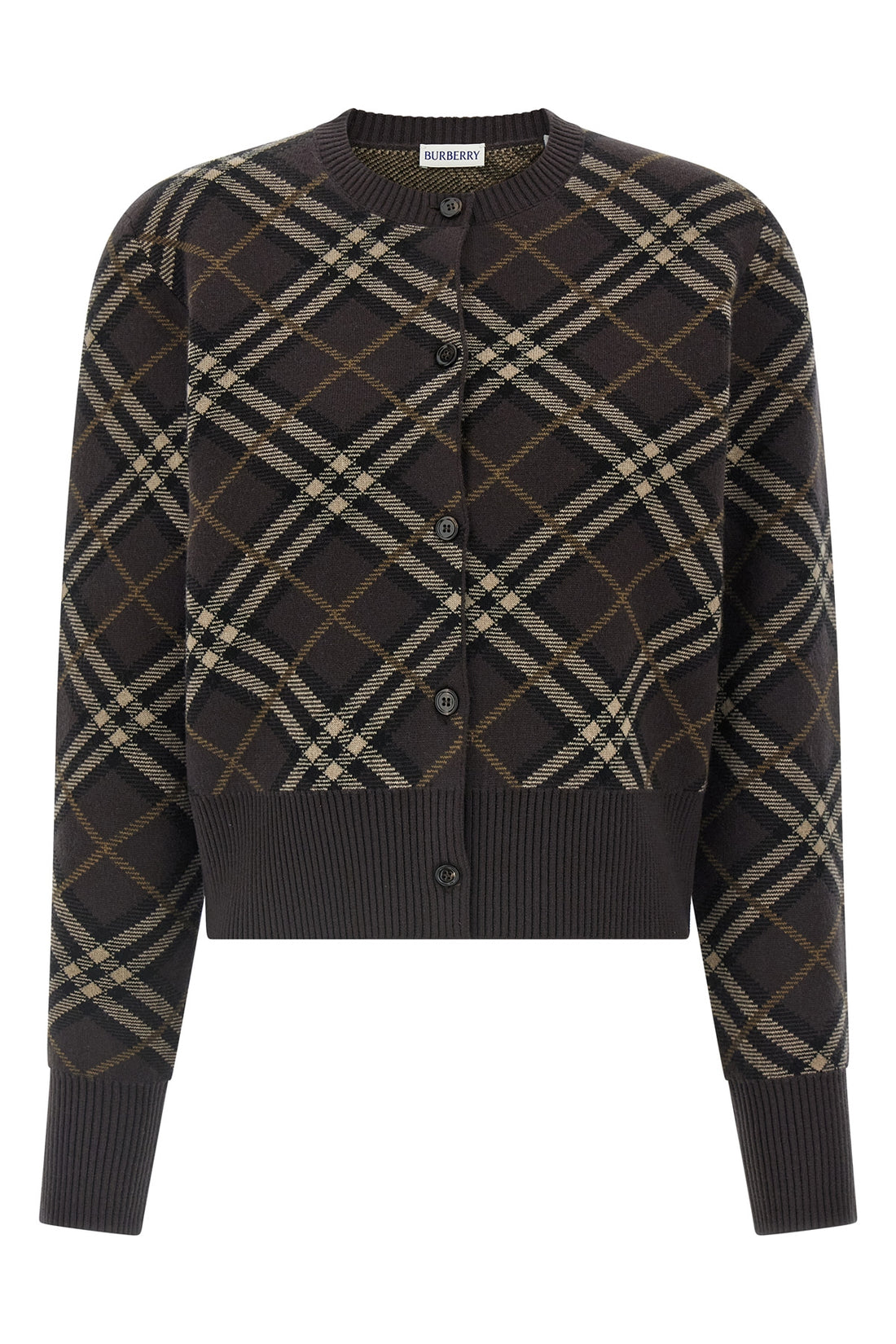 BURBERRY L double face wool and cashmere georgette cardigan