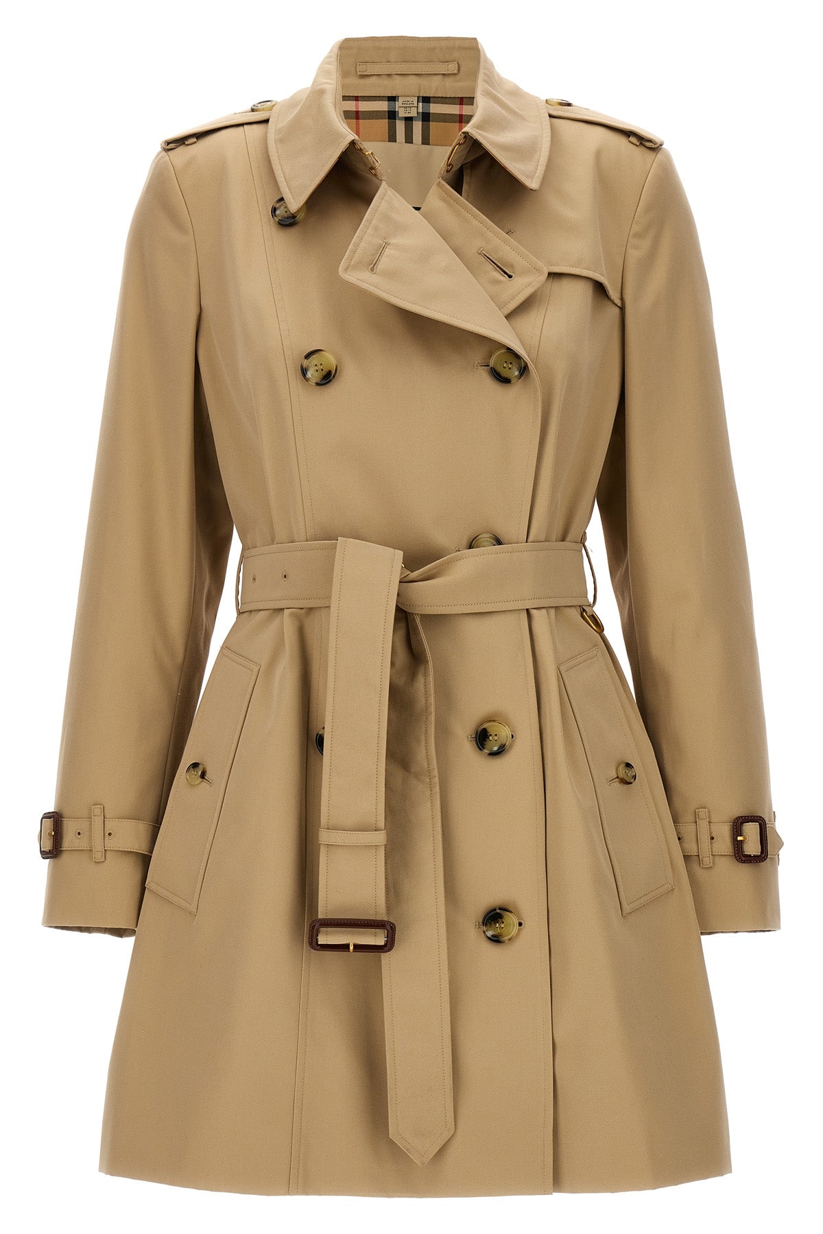 double-breasted chelsea medium cotton trench coat