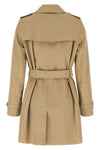 kensington short double-breasted cotton trench coat