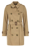 kensington short double-breasted cotton trench coat