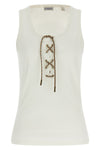 cleo ribbed stretch cotton tank top