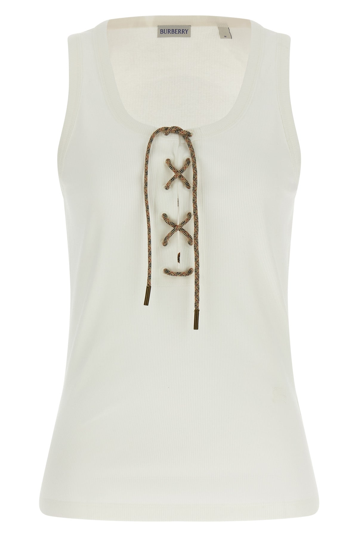 cleo ribbed stretch cotton tank top