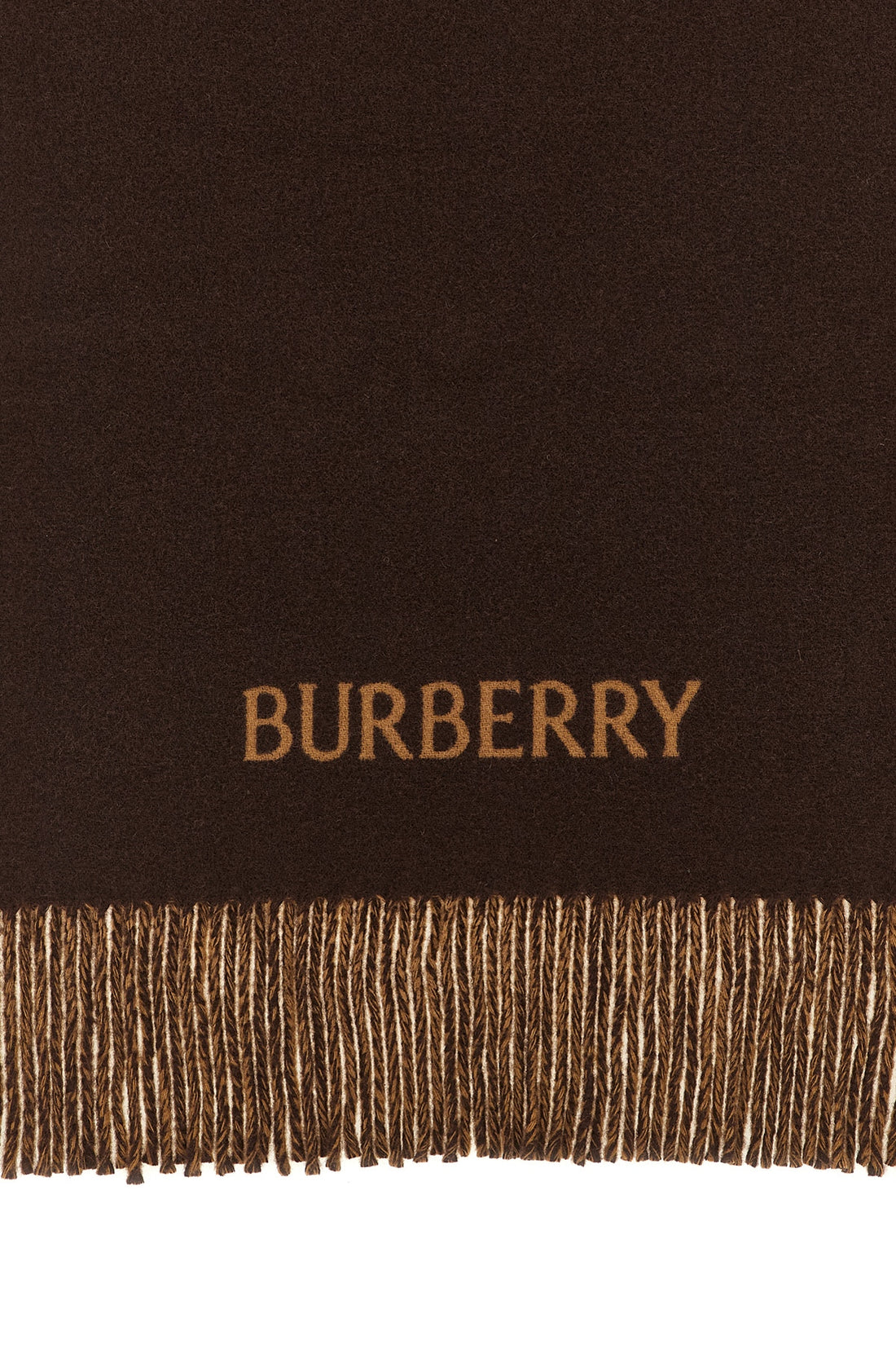 BURBERRY OS knight reversible brushed cashmere scarf