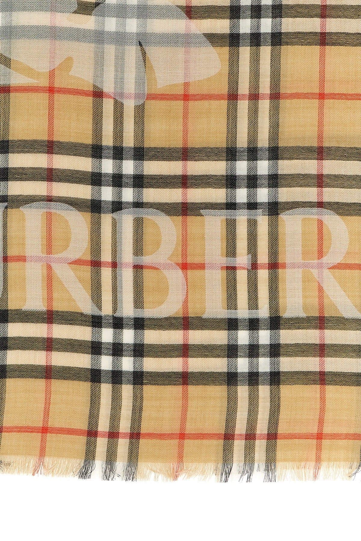 mulberry wool and silk blend scarf woven in burberry check