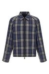 hodson reversible jacket in solid cotton and burberry check fabric