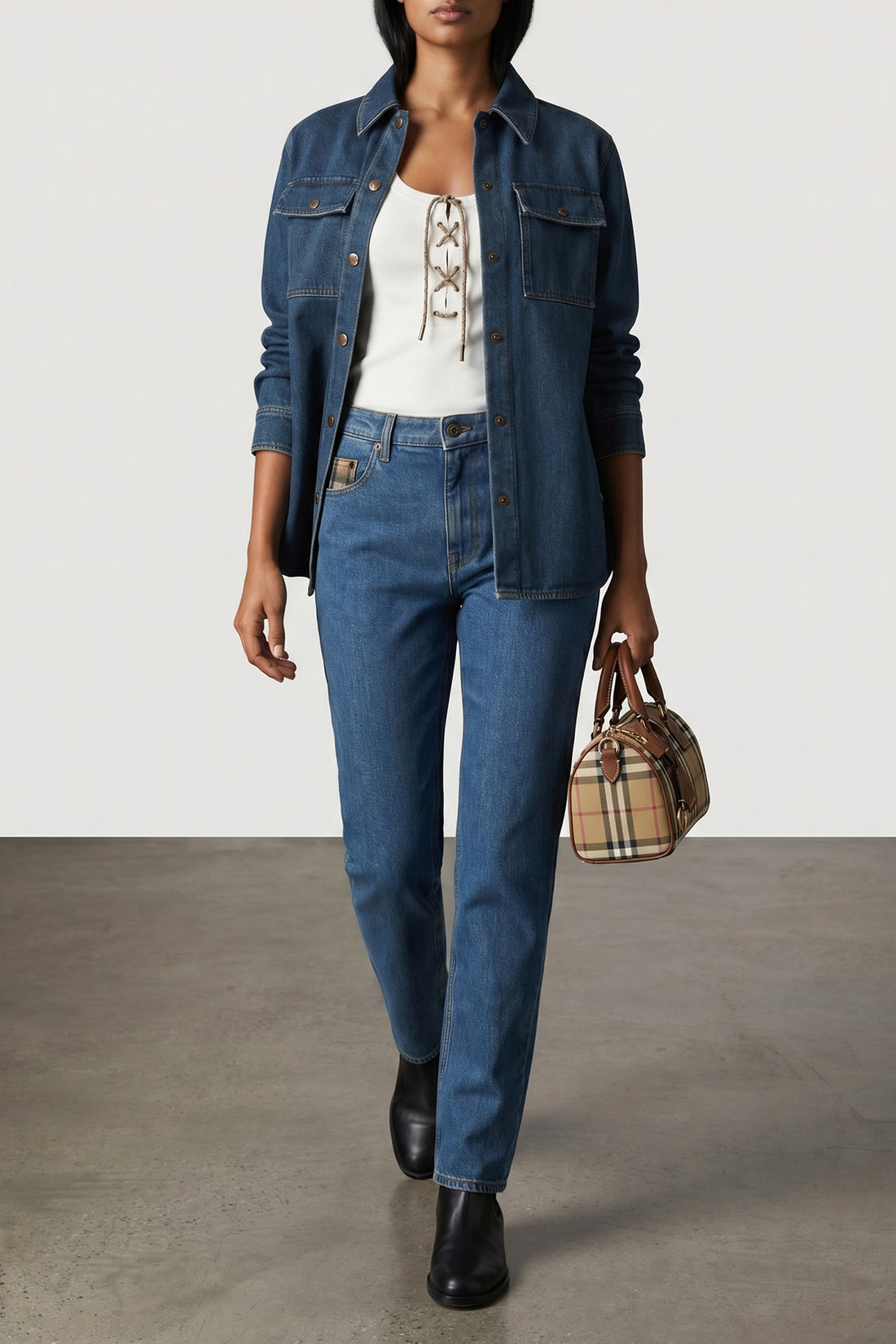 BURBERRY 6 dakota shirt in heavy cotton denim