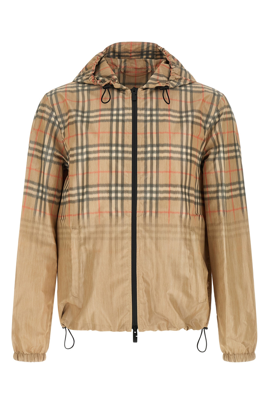 BURBERRY XL burberry check degradé viscose newport windbreaker