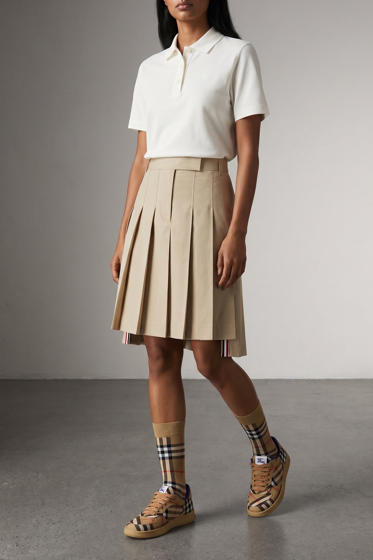 priscilla cotton piqué polo shirt