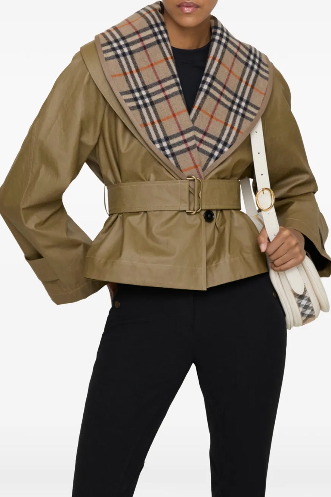 BURBERRY 6 burberry check waxed cotton carlton jacket