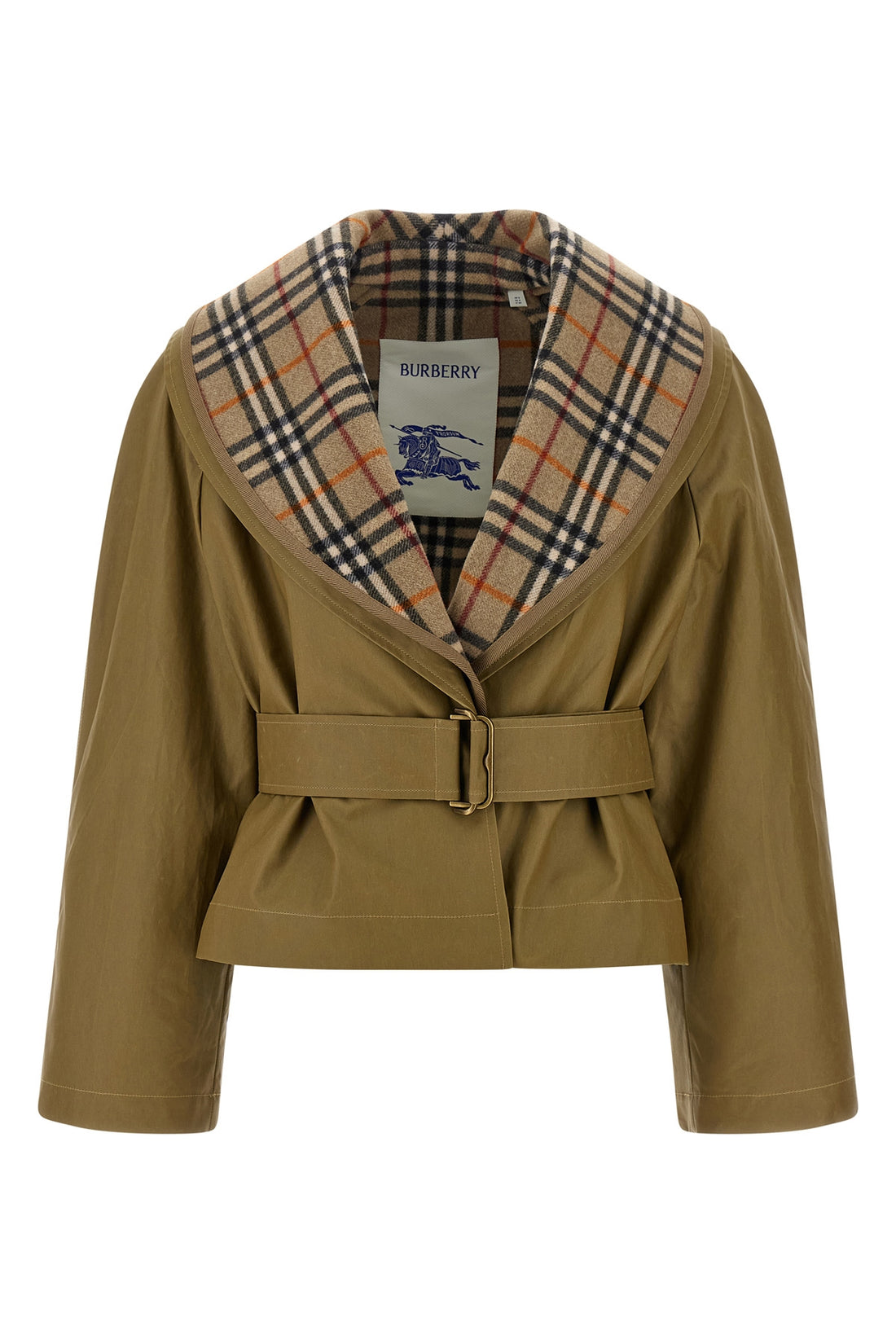 BURBERRY 6 burberry check waxed cotton carlton jacket