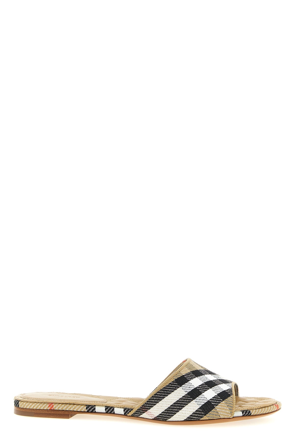 sloane slides in cotton blend woven