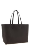 medium bloomsbury reversible shopping bag in grain calf leather and woven cott