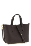 reversible bloomsbury mini handbag in grain calf leather and cotton blend and