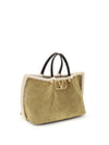 suede and sheepskin medium tote bag