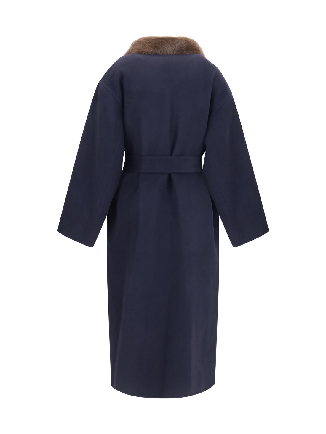 P.A.R.O.S.H. M wool coat with fur collar and belt