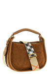messenger b clip crossbody bag in frosted suede