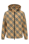 markham jacket in burberry check patterned technical fabric