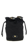 horseshoe quilted nylon clutch bag