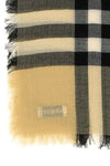 burberry check light wool muslin scarf