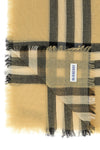 burberry check light wool muslin scarf