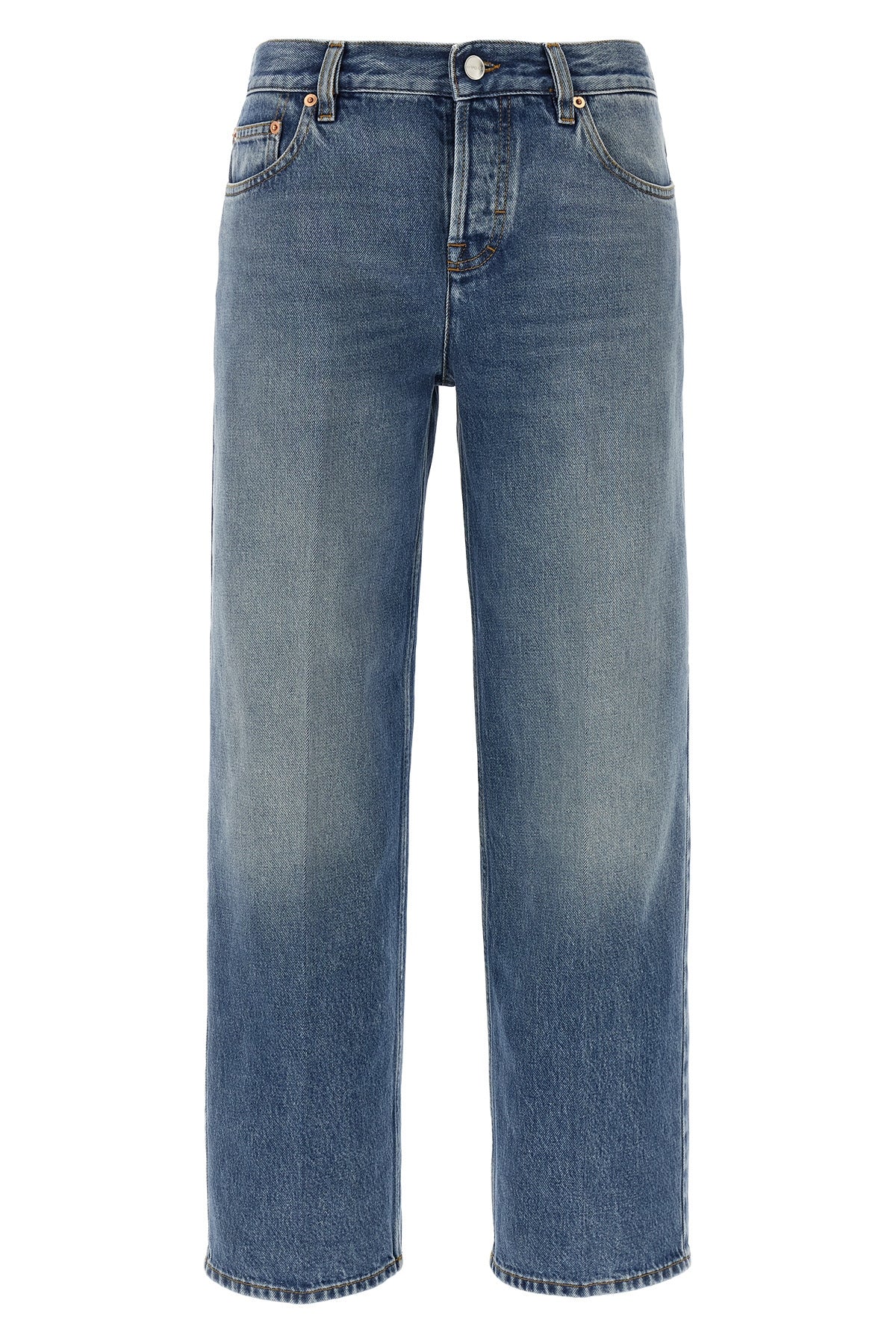 washed cotton denim jeans