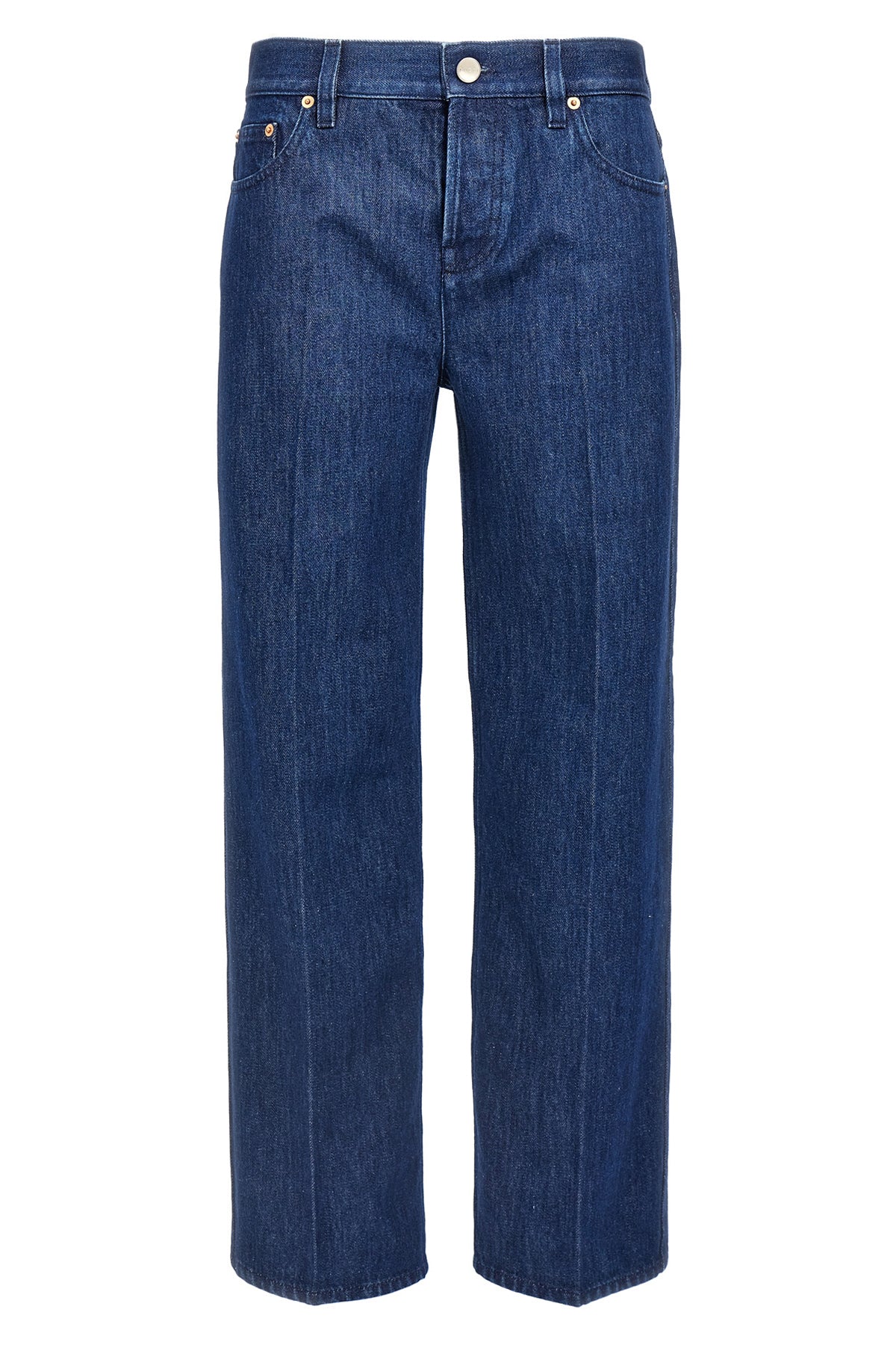 straight cotton denim jeans