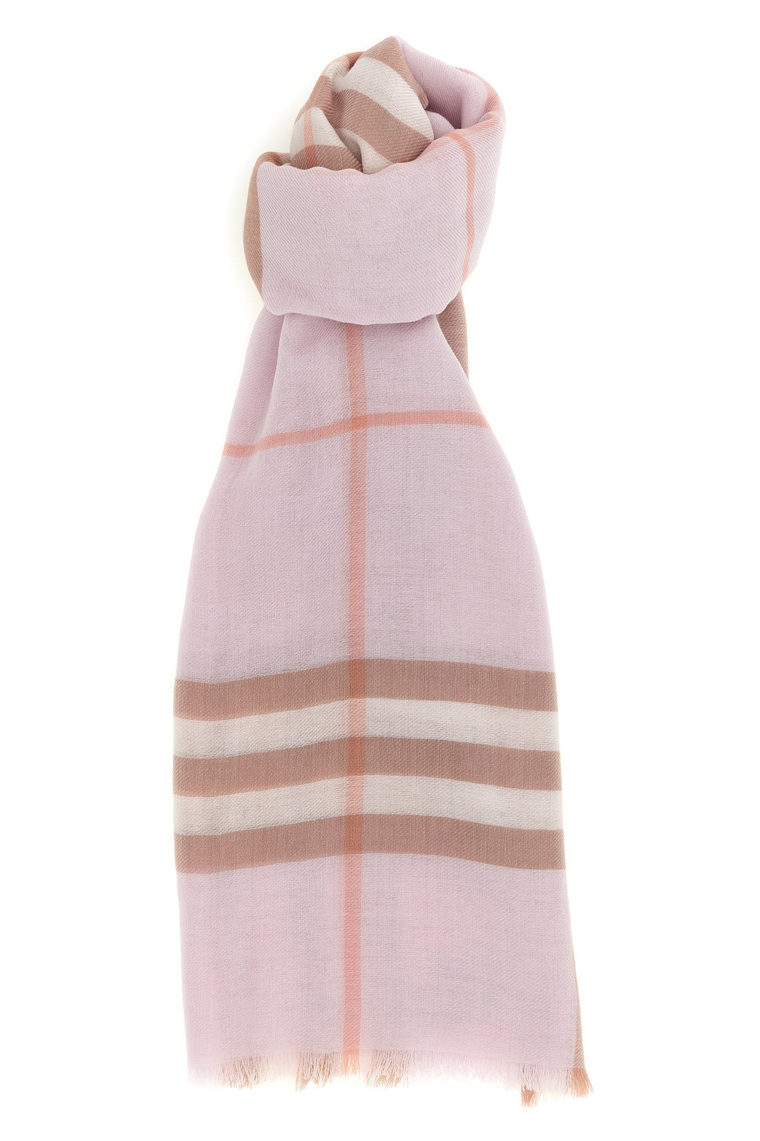 BURBERRY OS light wool giant scarf woven