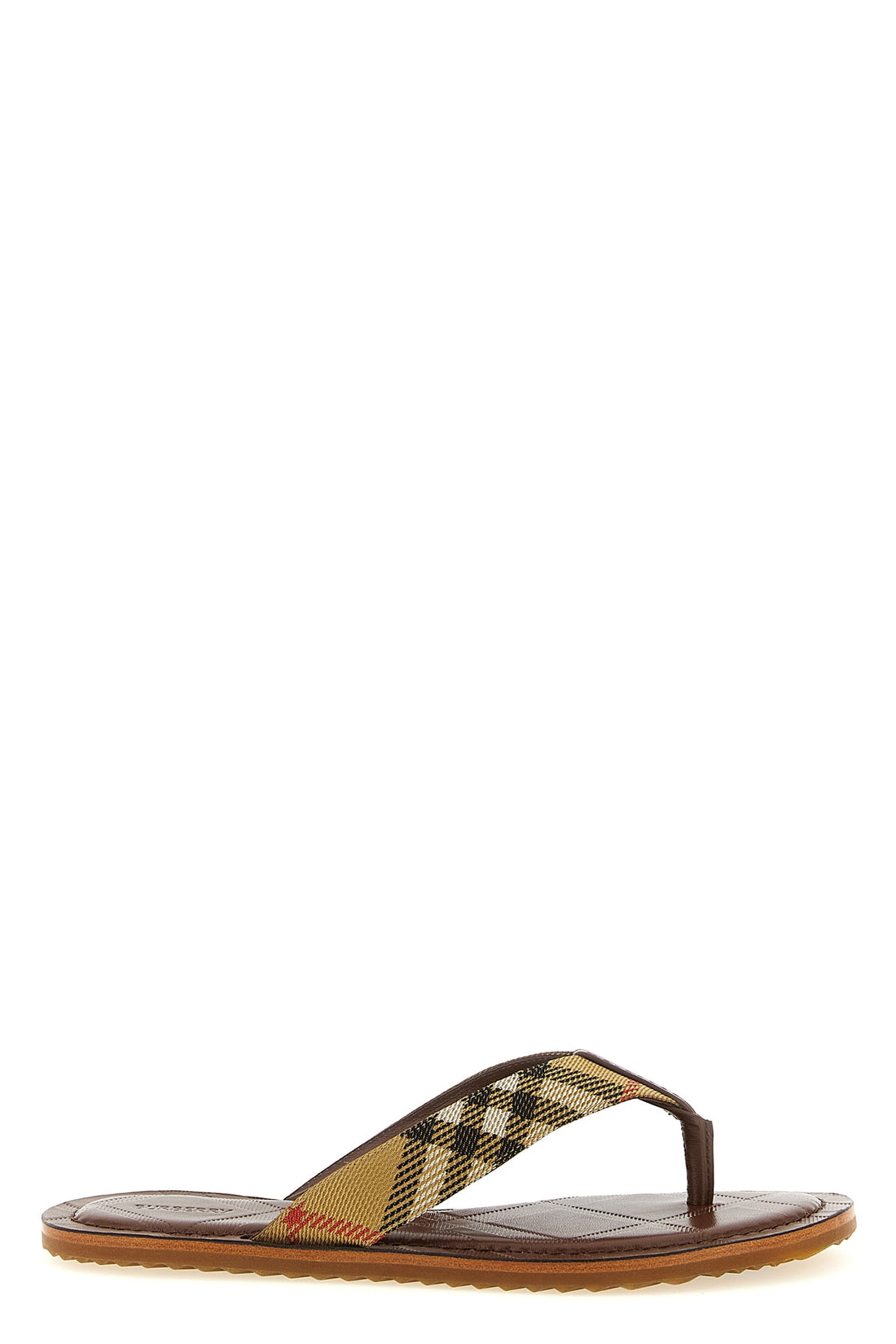 BURBERRY 37 pavillon leather slides
