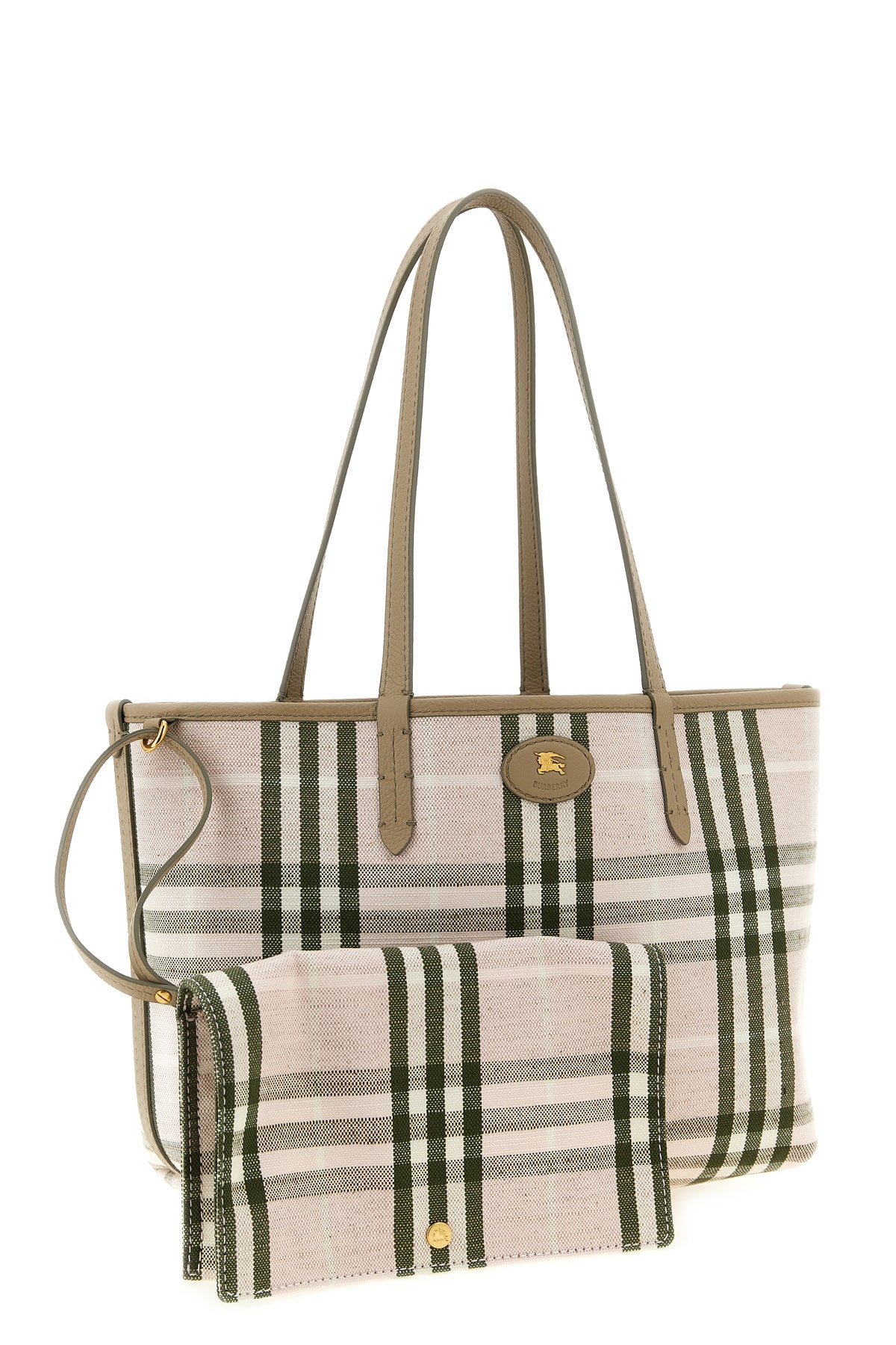 the burberry bloomsbury midi tote bag features a double-sided construction des