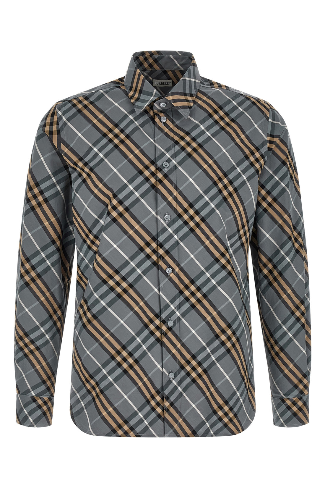 BURBERRY M robert cotton poplin shirt woven