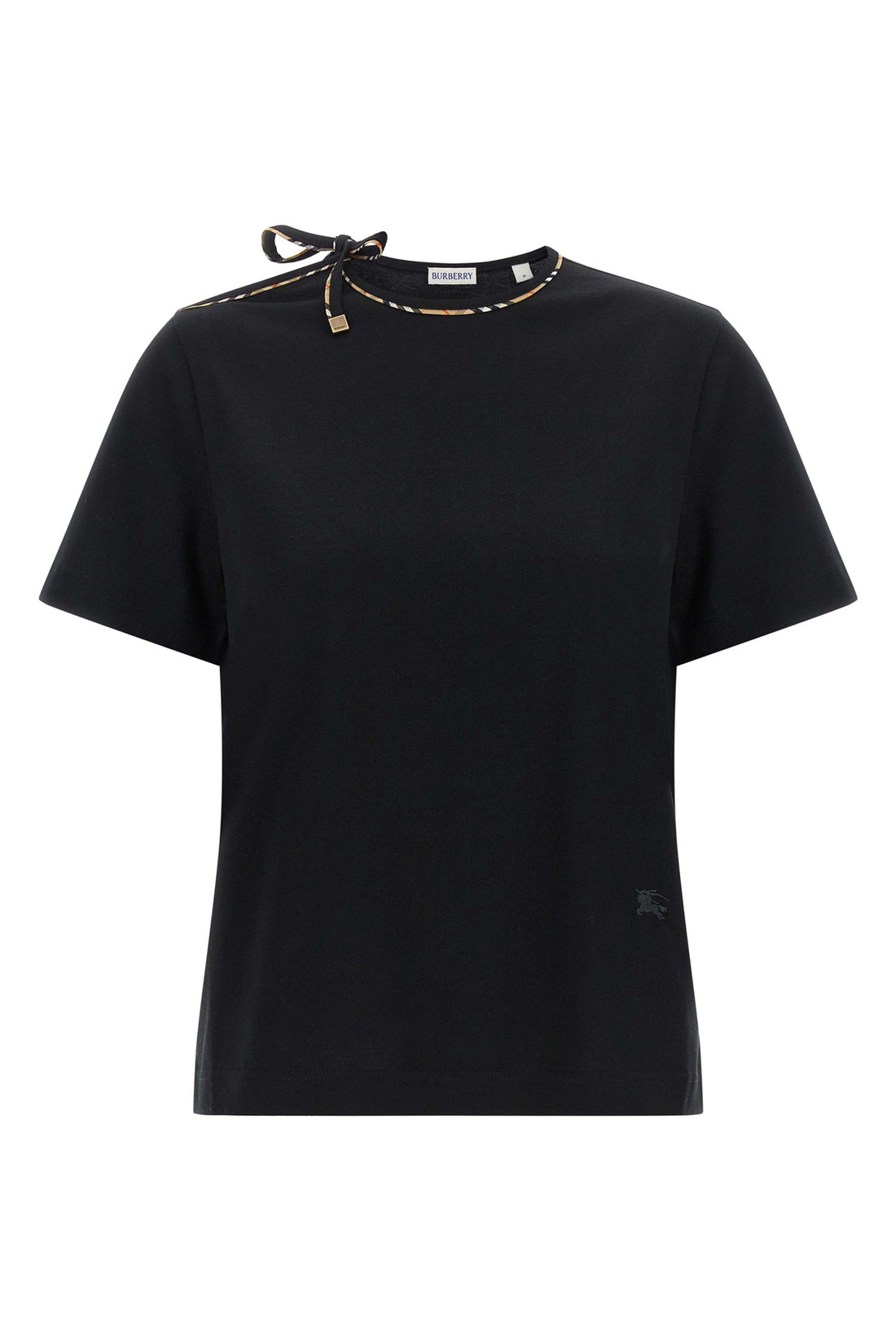 BURBERRY L burberrys frankie bow t-shirt reinterprets a wardrobe classic through a conte