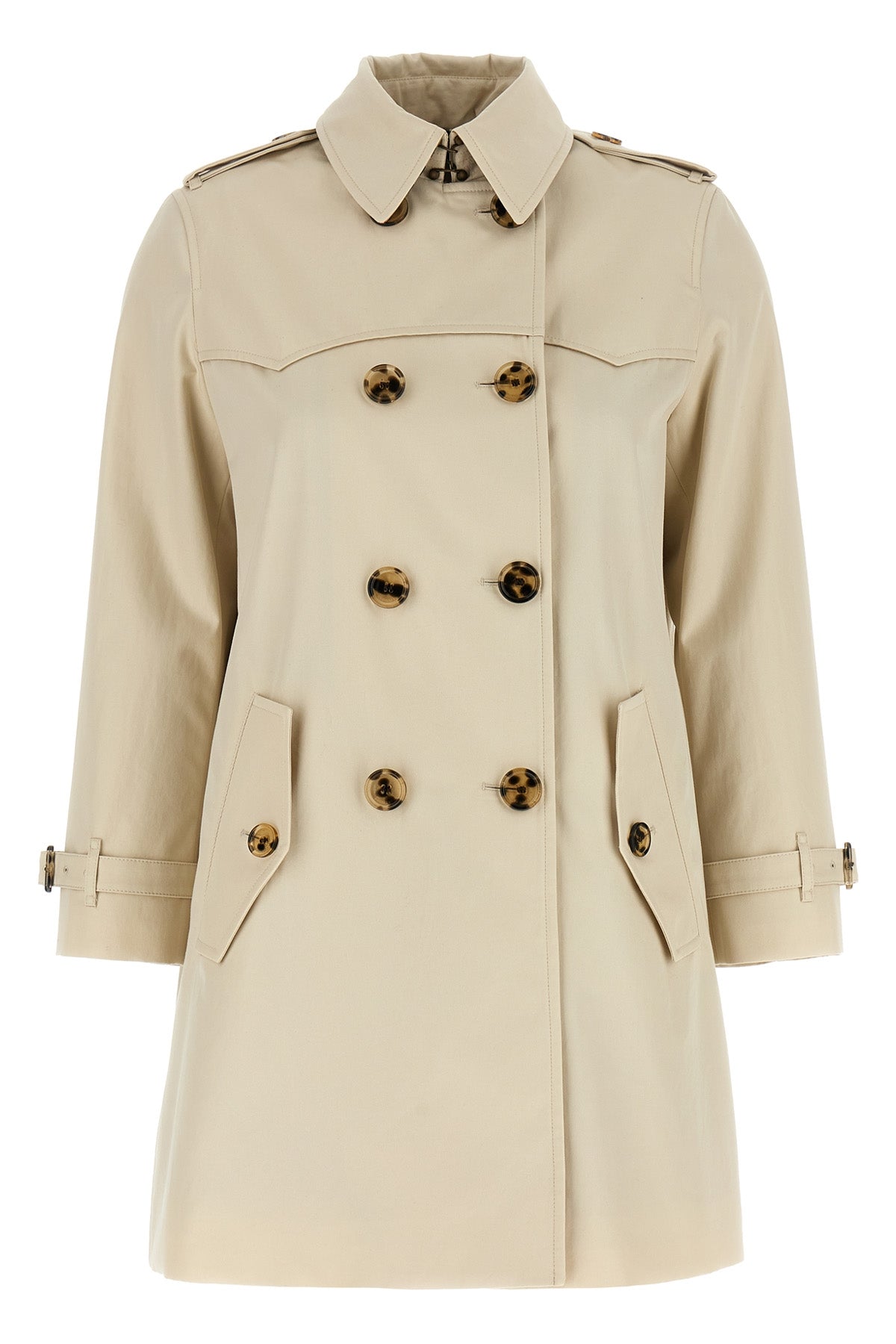 summerside short trench coat in rain-resistant cotton gabardine