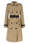 foxfield trench coat in silk and cotton faille