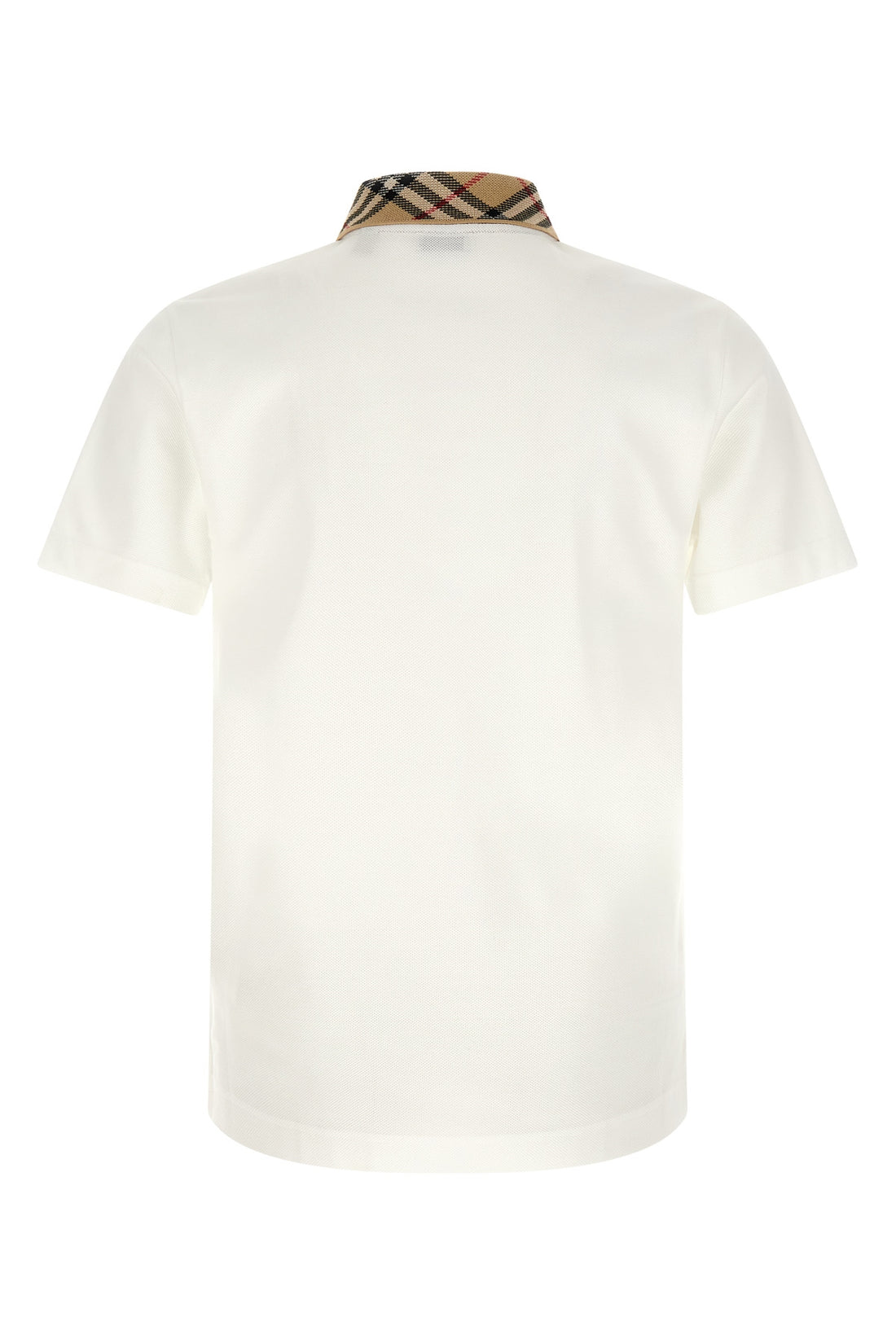 BURBERRY L the burberry evan white cotton piqué polo shirt
