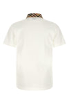 the burberry evan white cotton piqué polo shirt