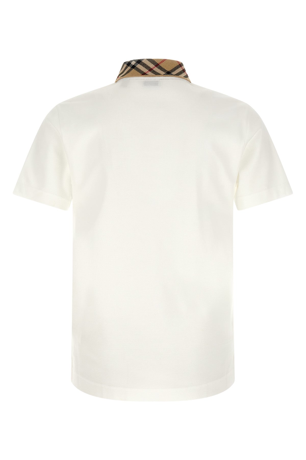 the burberry evan white cotton piqué polo shirt