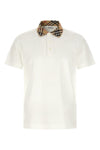 the burberry evan white cotton piqué polo shirt