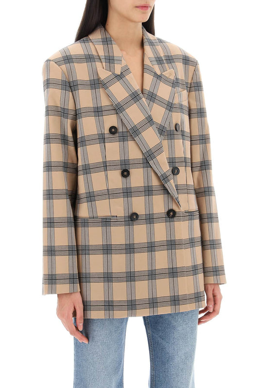 oversized luminosity jacket with check motif