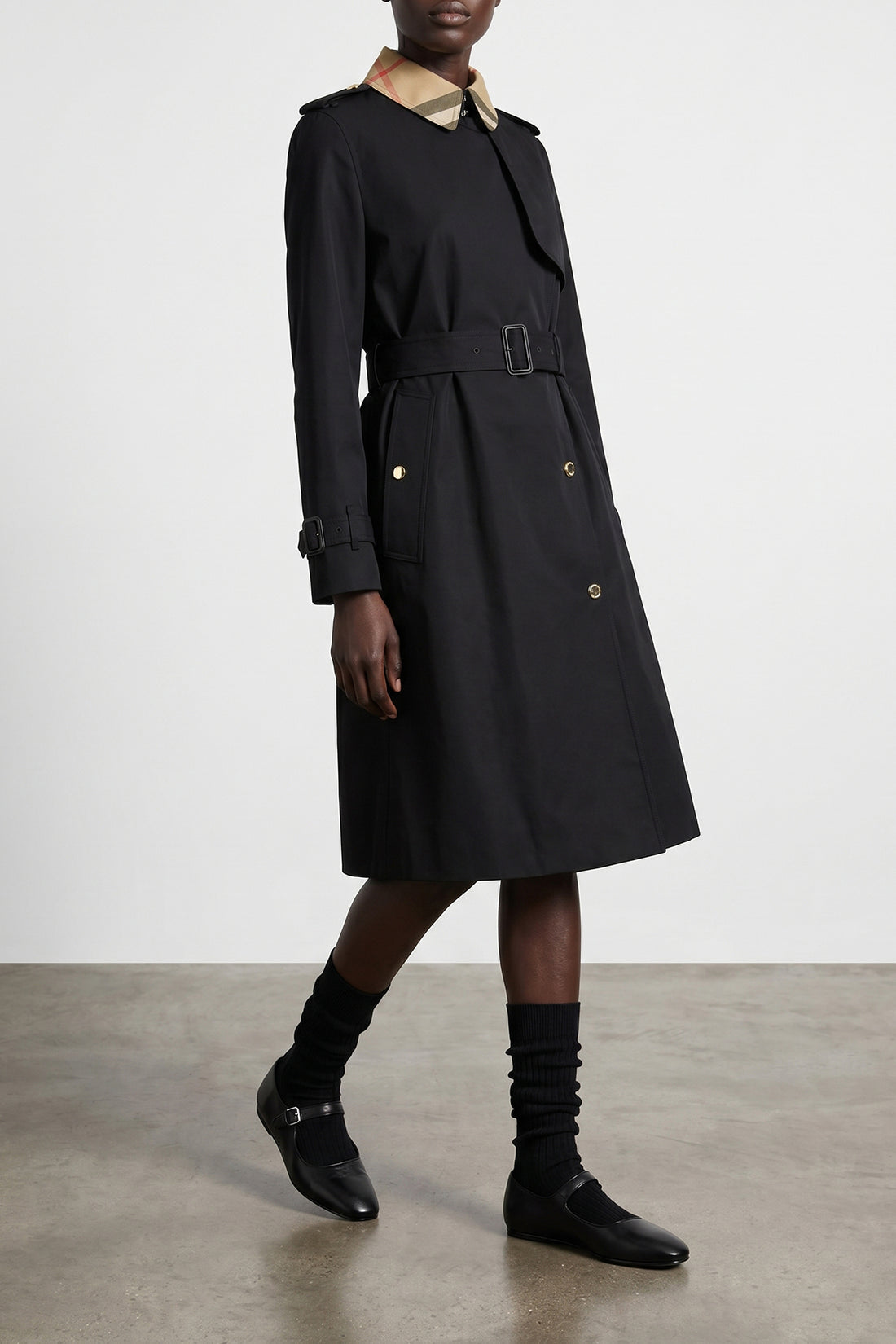 BURBERRY 8 single-breasted long sandridge rain-resistant cotton gabardine trench coat