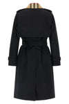single-breasted long sandridge rain-resistant cotton gabardine trench coat