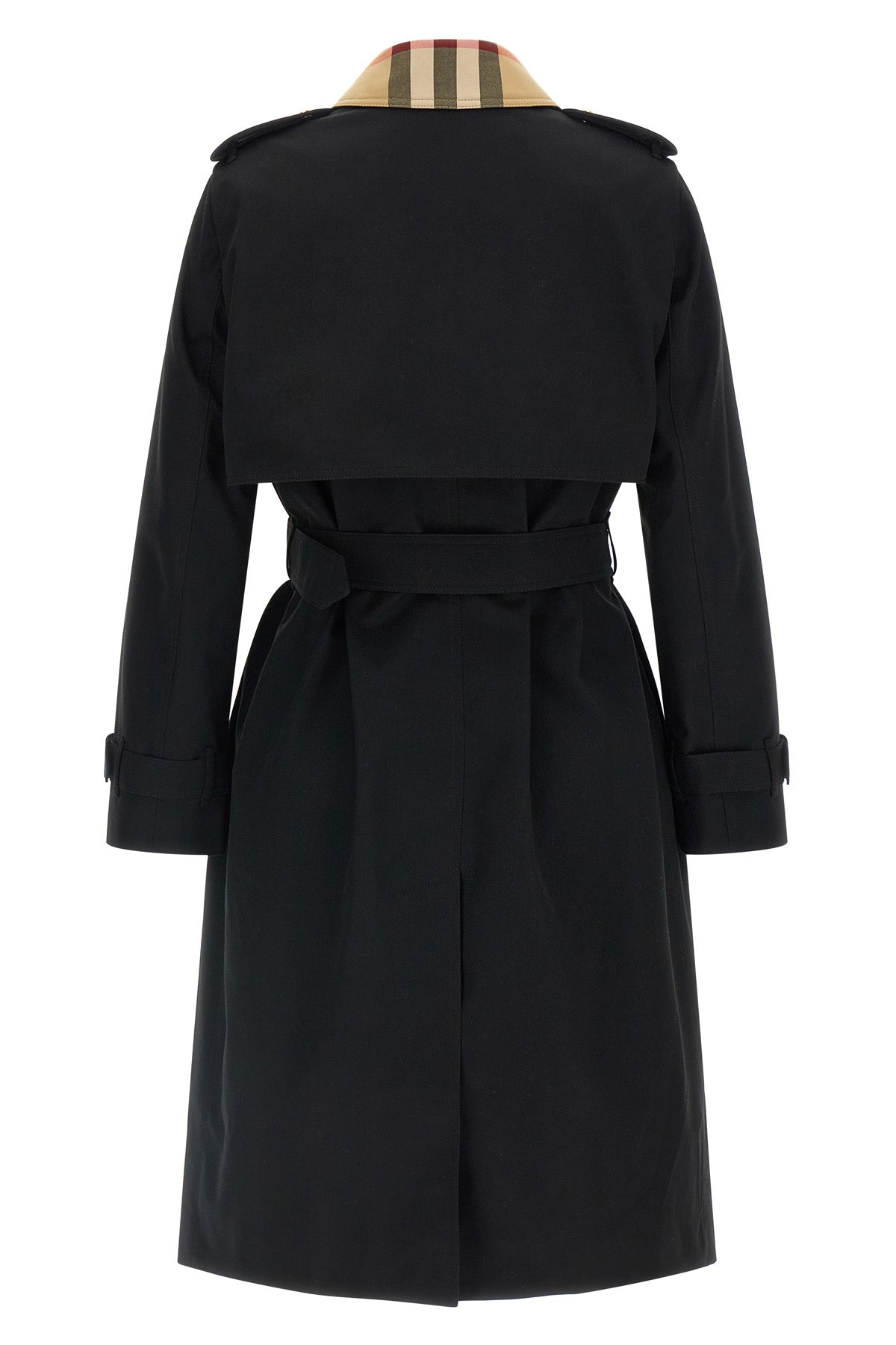 single-breasted long sandridge rain-resistant cotton gabardine trench coat