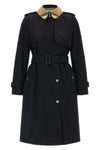 single-breasted long sandridge rain-resistant cotton gabardine trench coat