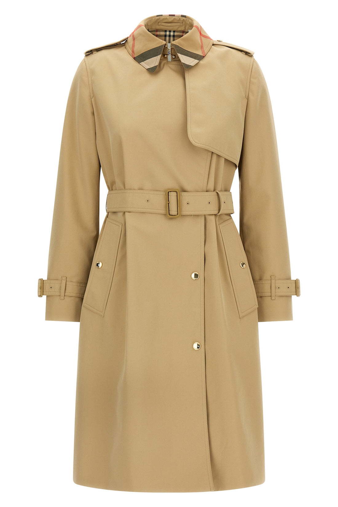 BURBERRY 8 single-breasted long sandridge rain-resistant cotton gabardine trench coat