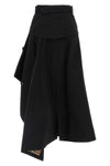 the asymmetrical burberry skirt reinterprets the classic trench coat in a high-w