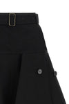 the asymmetrical burberry skirt reinterprets the classic trench coat in a high-w
